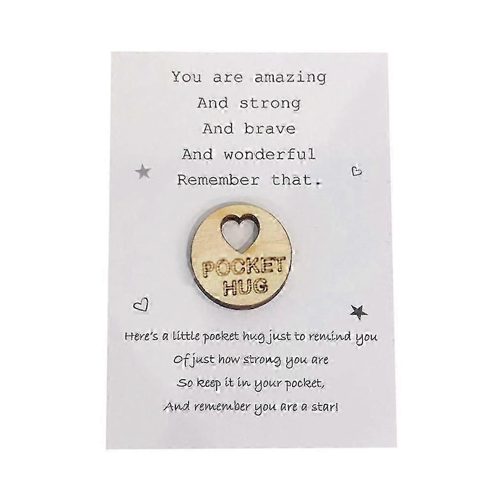 Liten fickkram, fickkram i trä graverad kärlek tack