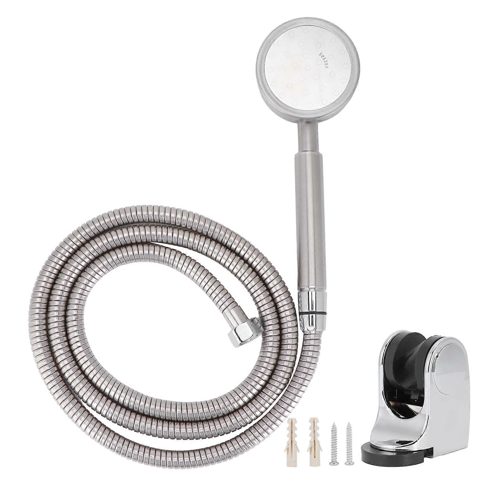 Handheld Shower Head Set with Stainless Steel Sprayer, 59-Inch Hose, Adjustable Bracket Bathroom Accessory