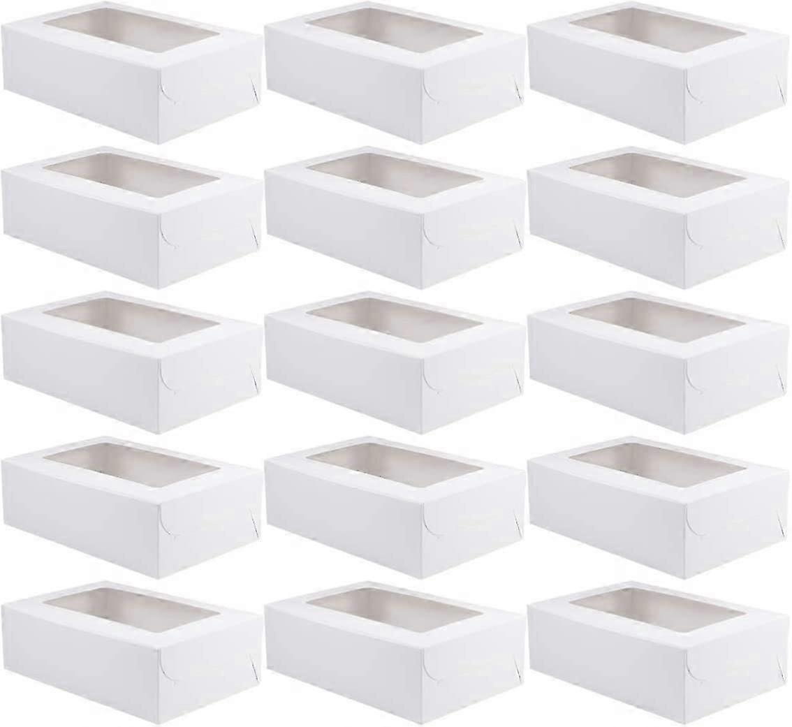 20 Piece Kraft Cupcake Box with Insert Display Bread Box Pastry Container 6 Cavities