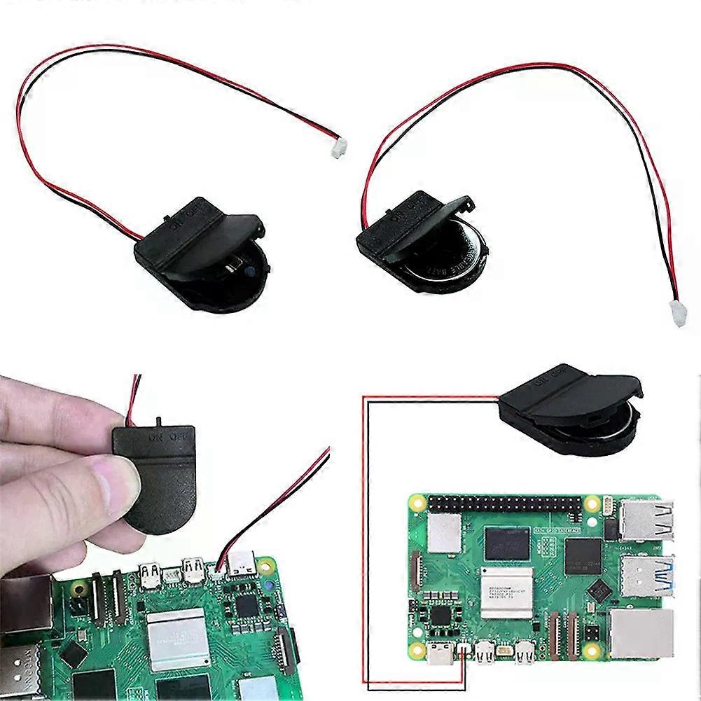 For Raspberry Pi 5 RTC Batteriboks Sanntids Klokke Batterimodul Med Batteri / Uten Batteri Batteriholder For RPI 5 Pi5