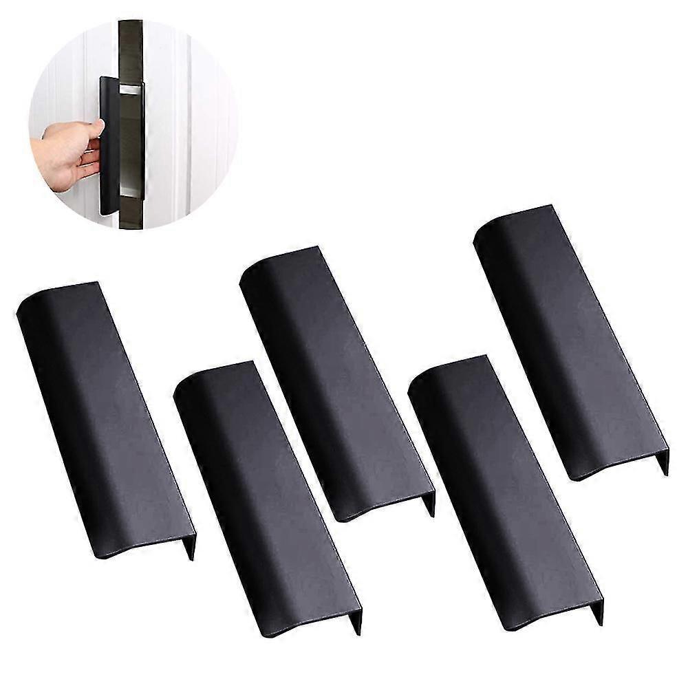 5 Pcs Modern Style Finger Edge Pull Furniture DrawerHandles Hidden Cabinet Kitchen Drawer Handles Knobs