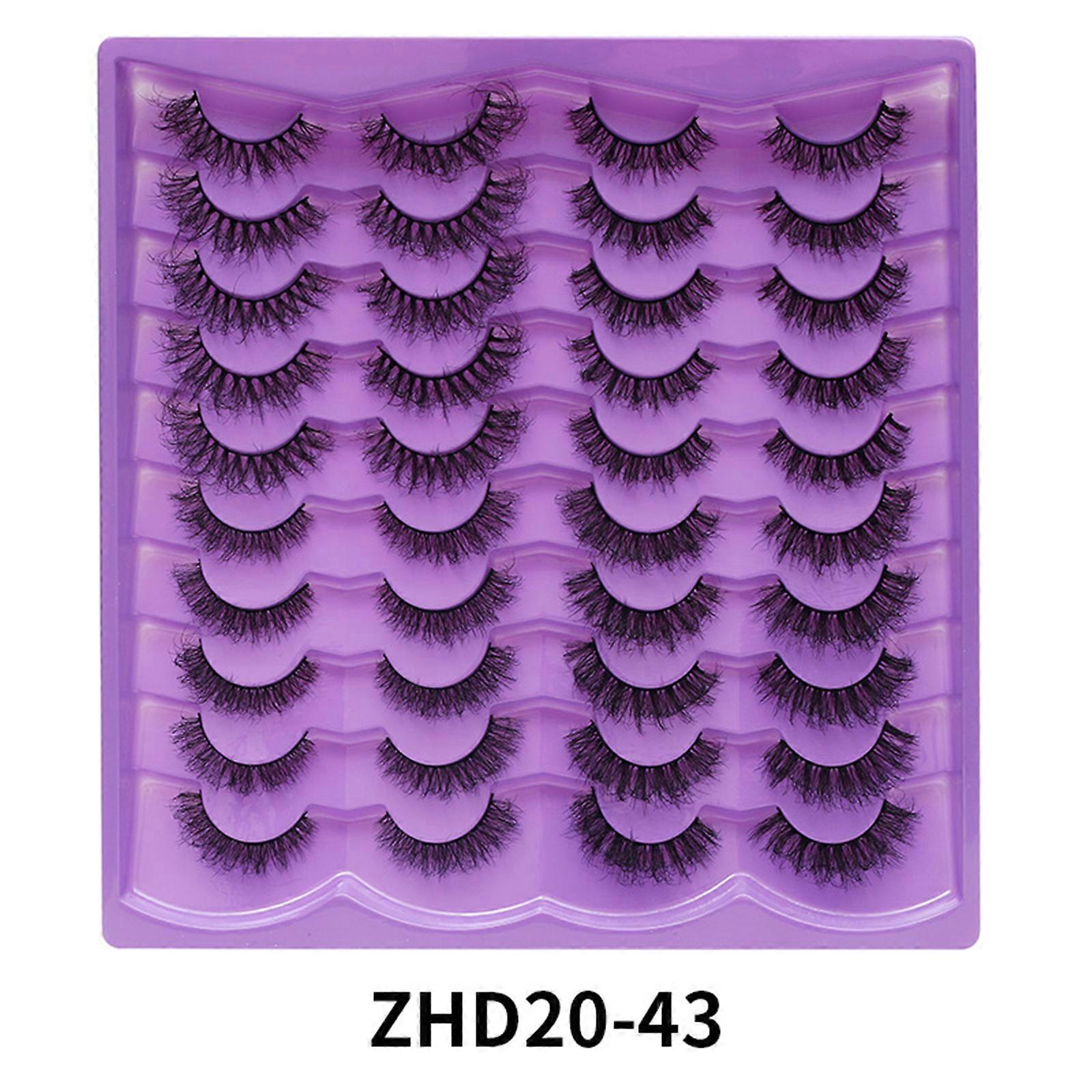 Makeup Eyelashes 3D -Lashes Fluffy-Soft Wispy Natural Cross-Lash Extension Reusable Fake Lashes -False Eyelashes