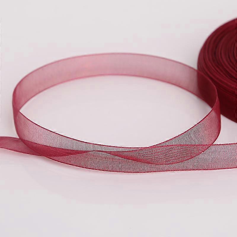 50 Yards/Roll DIY Organza Ribbon Gift Wrapping 12mm for Party Wedding Decoration Fabric