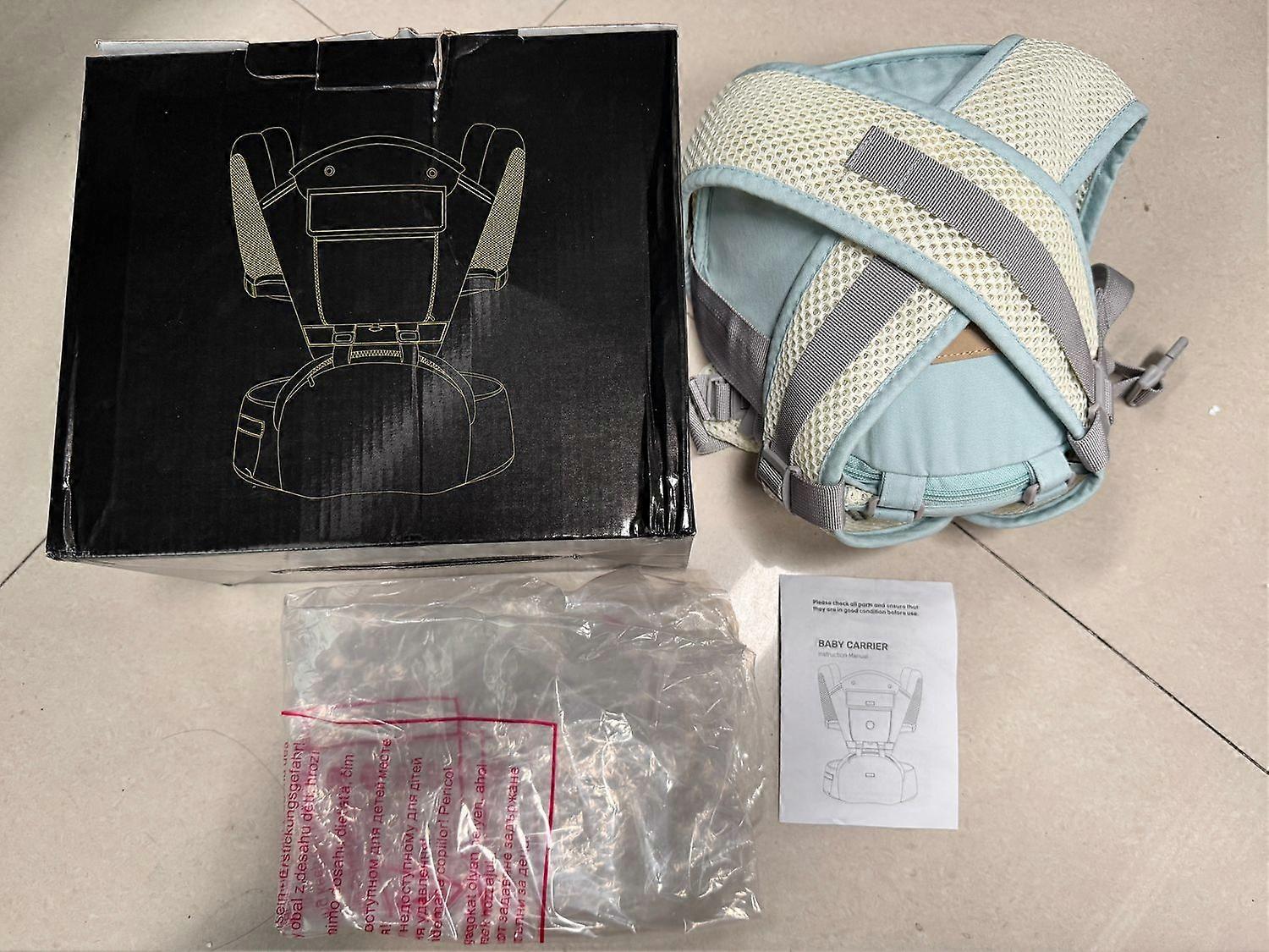 Porte-bébé respirant 9 en 1 avec siège de hanche Support lombaire Tabouret de taille pour nouveau-né de 3 à 36 mois Infa
