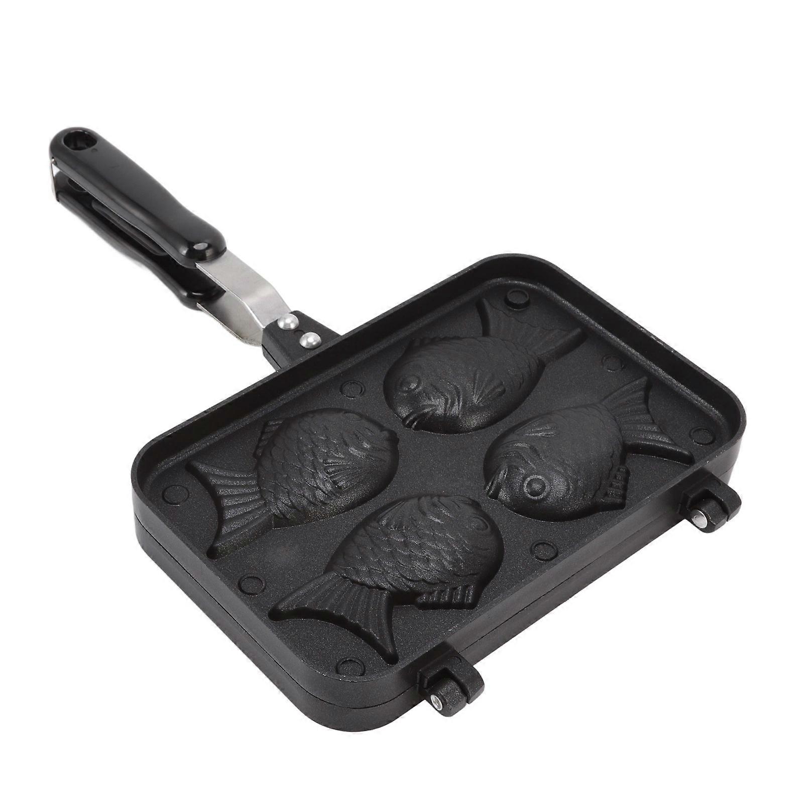 Non-stick Fish Shaped Waffle Maker, Aluminum Takoyaki Maker for Easy Operation and Quick Clean Up, Ideal for Peanut Butter Filled Desserts