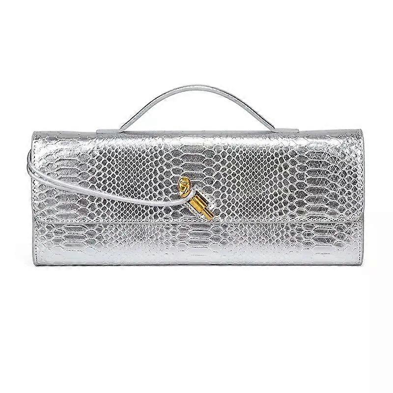 תיק ידית עליונה בעיצוב יוקרתי לנשים תיק ערב ארנק ארוך, דפוס תנין Crossbody תיקי כתף תלבושות אופנתיות