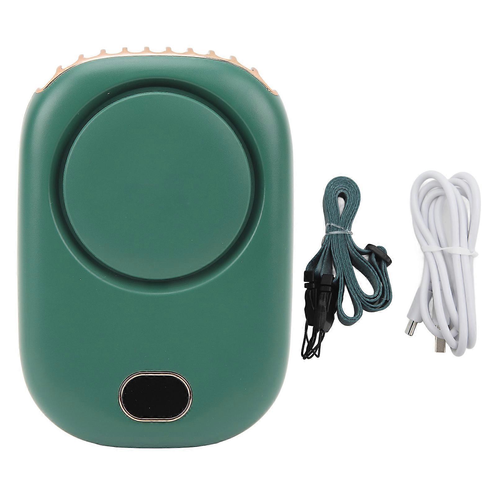 Hanging Portable USB Charging Leafless Large Wind Power Display Hanging Neck Bladeless Small Fan