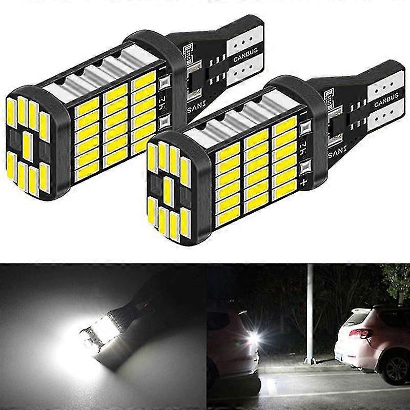 2 Pcs Canbus T16 T15 921 W16w Led Bulb Car Backup Reverse Lights