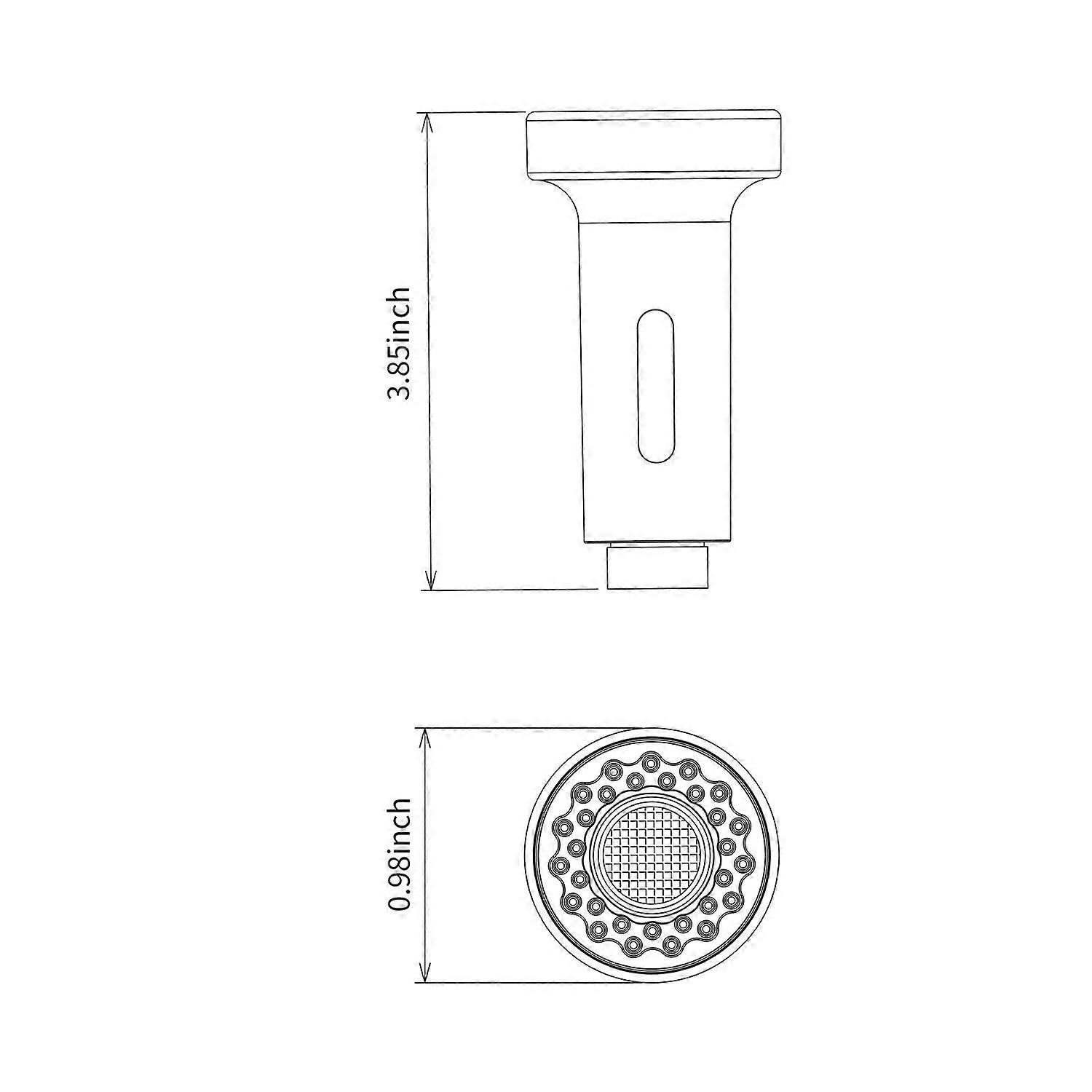 Faucet Spray Head G1/2 Pull-Out 2-Function Silver Kitchen Tap
