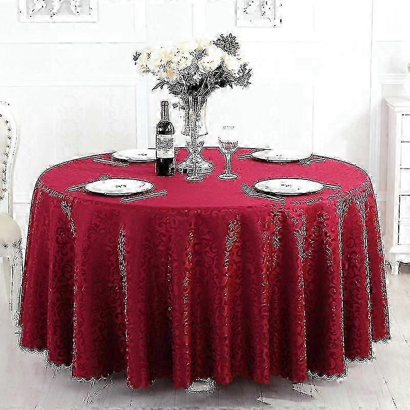 Tablecloths 18m Polyester Jacquard Decorative Round Cover Tablecloth Printing Home Decoration Tablecloth Red