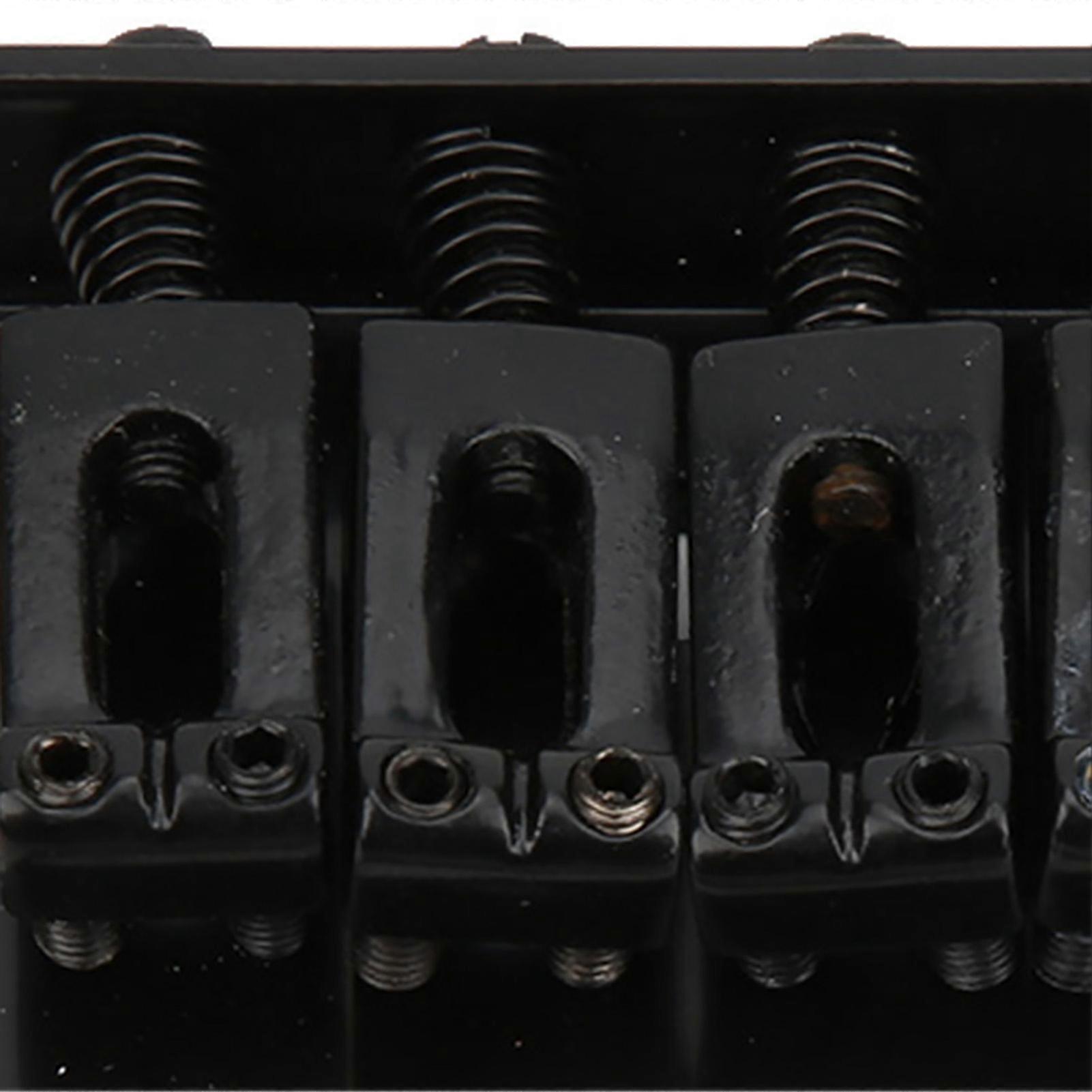 Electric Guitar Bridge 6-String Fixed Metal 95x80mm Black