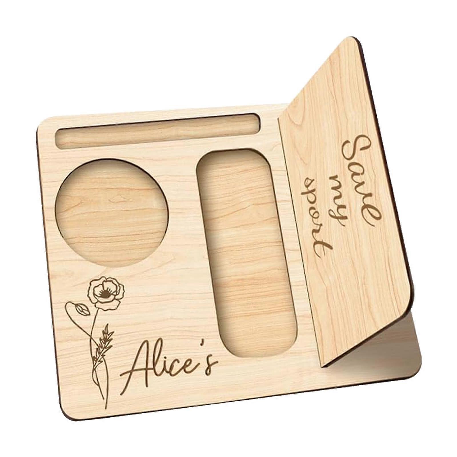 Wooden Bookshelf with Cup Holder Triangle Book Stand for Page Rest Wood Bookshelf for Textbooks Gifts for Teachers