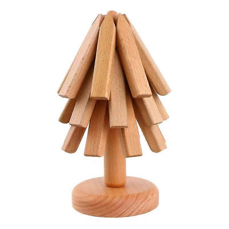 Wooden Tree Shape Trivet For Hot Dishes And Teapots, Tree Design Kitchen Accessory