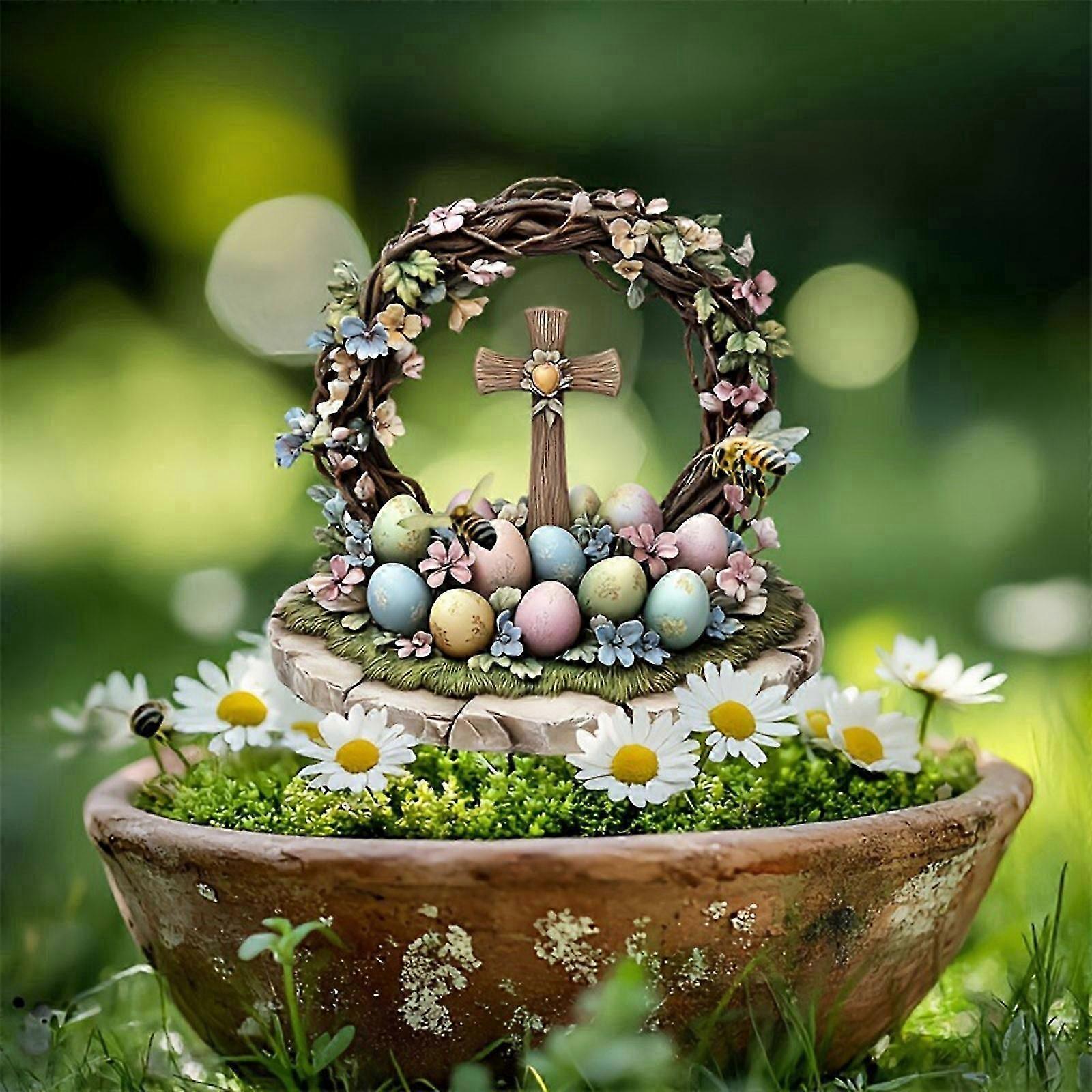 イースターガーデンパイルアクリルガーデンパイル屋外装飾植木鉢 - 装飾的な接地プラグ