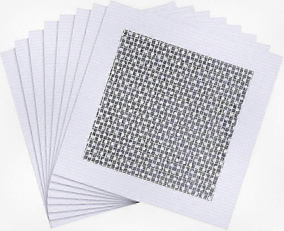8-Piece Fiberglass Wall Repair Patch Set, Drywall Screen Patches for Fixing Cracks and Holes on Vinyl Surfaces and Fences, Self-Adhesive Aluminum Back