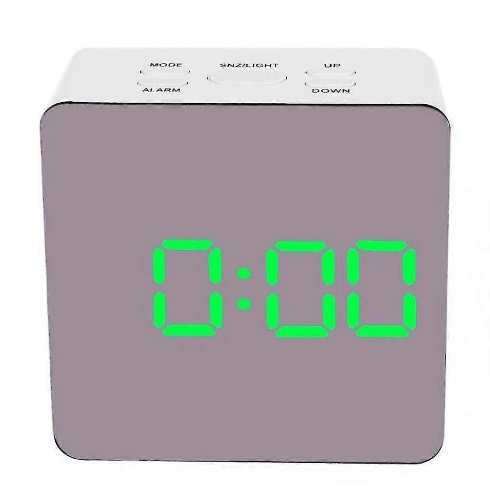 Modern Square LED Alarm Clock with Temperature, Snooze Function & Adjustable Brightness - Stylish Home Decor