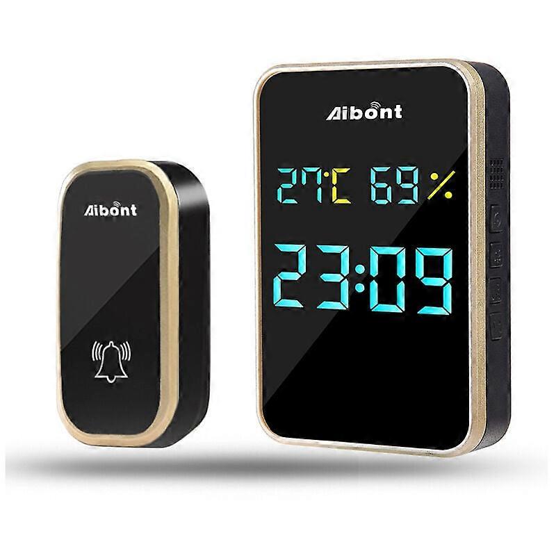 Wireless doorbell one-to-one gold black