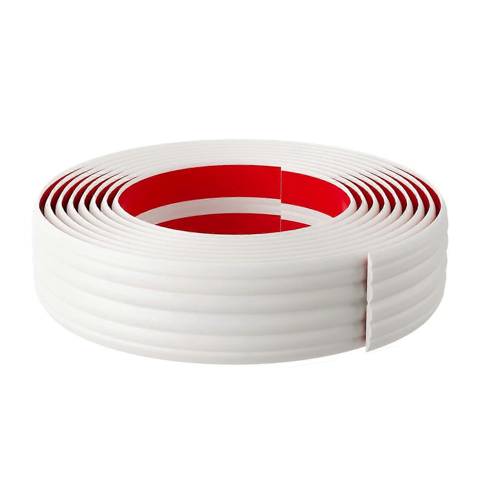 Home Improvement Corner Protector Strips Wall Cladding Adds Elegances and Protection for Dust Blocking Impact Absorption White