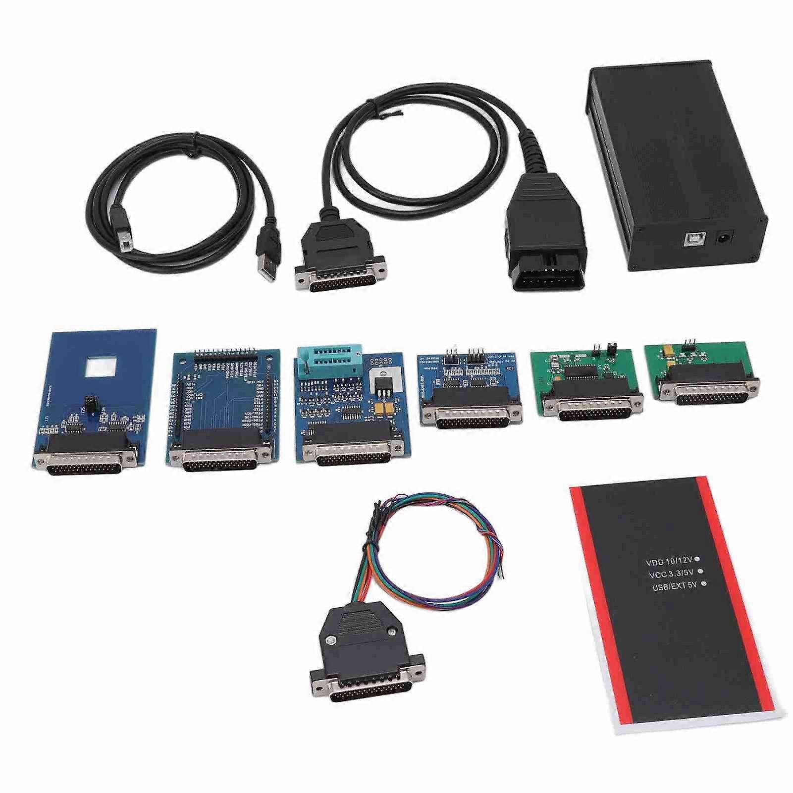 IMMO Mileage Reset Tool ECU Key Programmer Odometer Correction SRS Diagnostic Tool with Adapters for Car