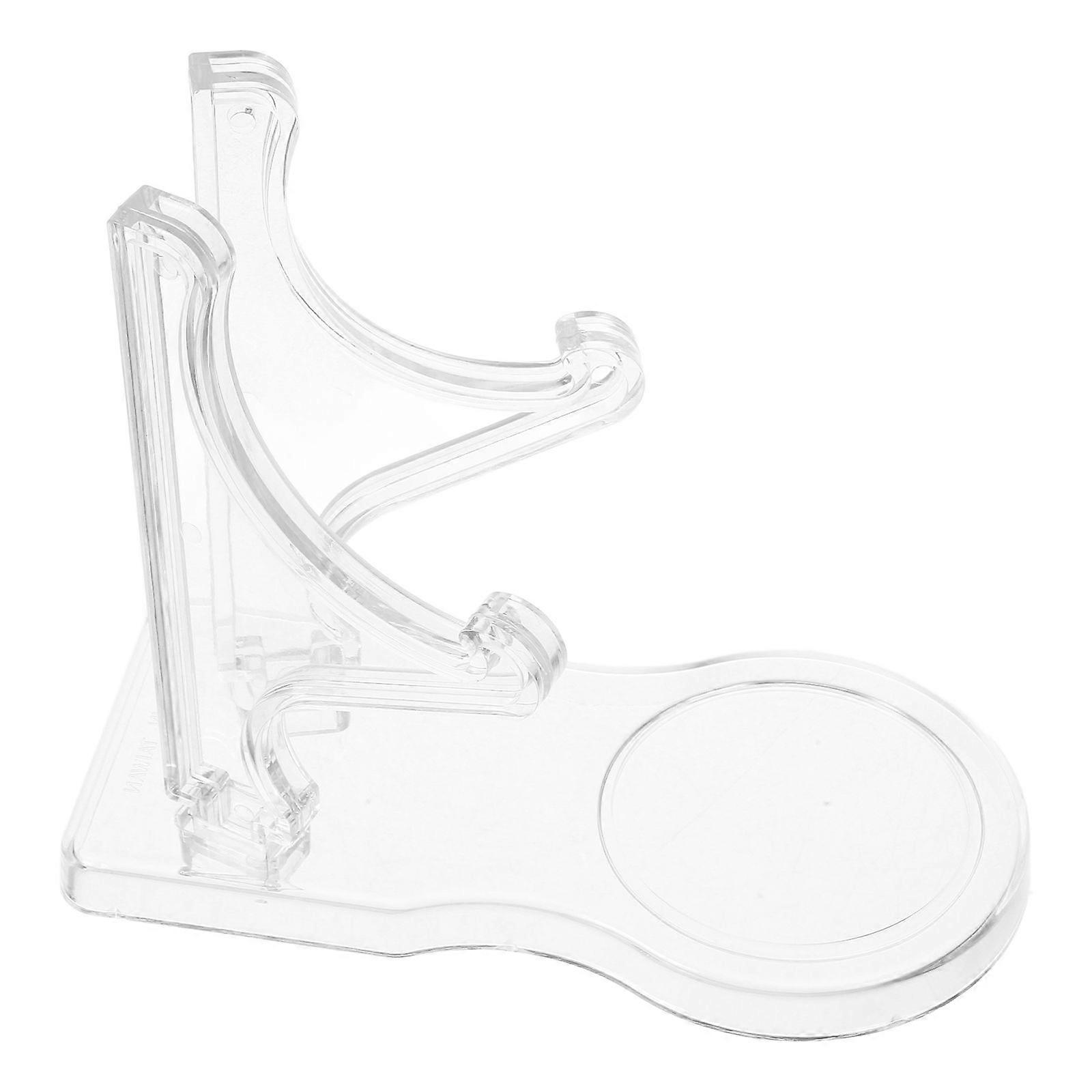 Acrylic Tea Cup And Saucer Display Stands Coffee Teacups Shelf Display Rack Dinnerware Easel Plate Holder Mobile Phone Holder For Home Office Kitchen