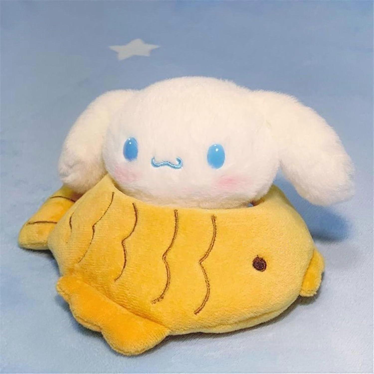 Cute Taiyaki Plush Keychain – 5.9 Inch Soft Stuffed Keyring, Detachable Headband, Bag Charm For Girls & Boys