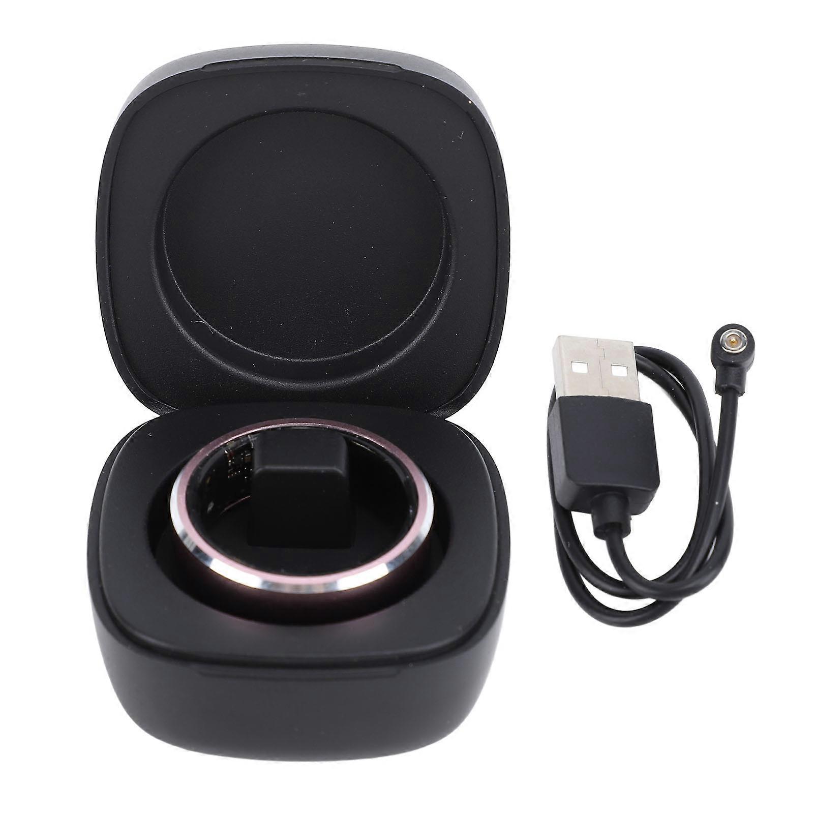 with Charging Case Roseate IP68 Water Resistant Bluetooth 5.1 Pedometer Lightweight Smart Sleep Tracker Ring for Present