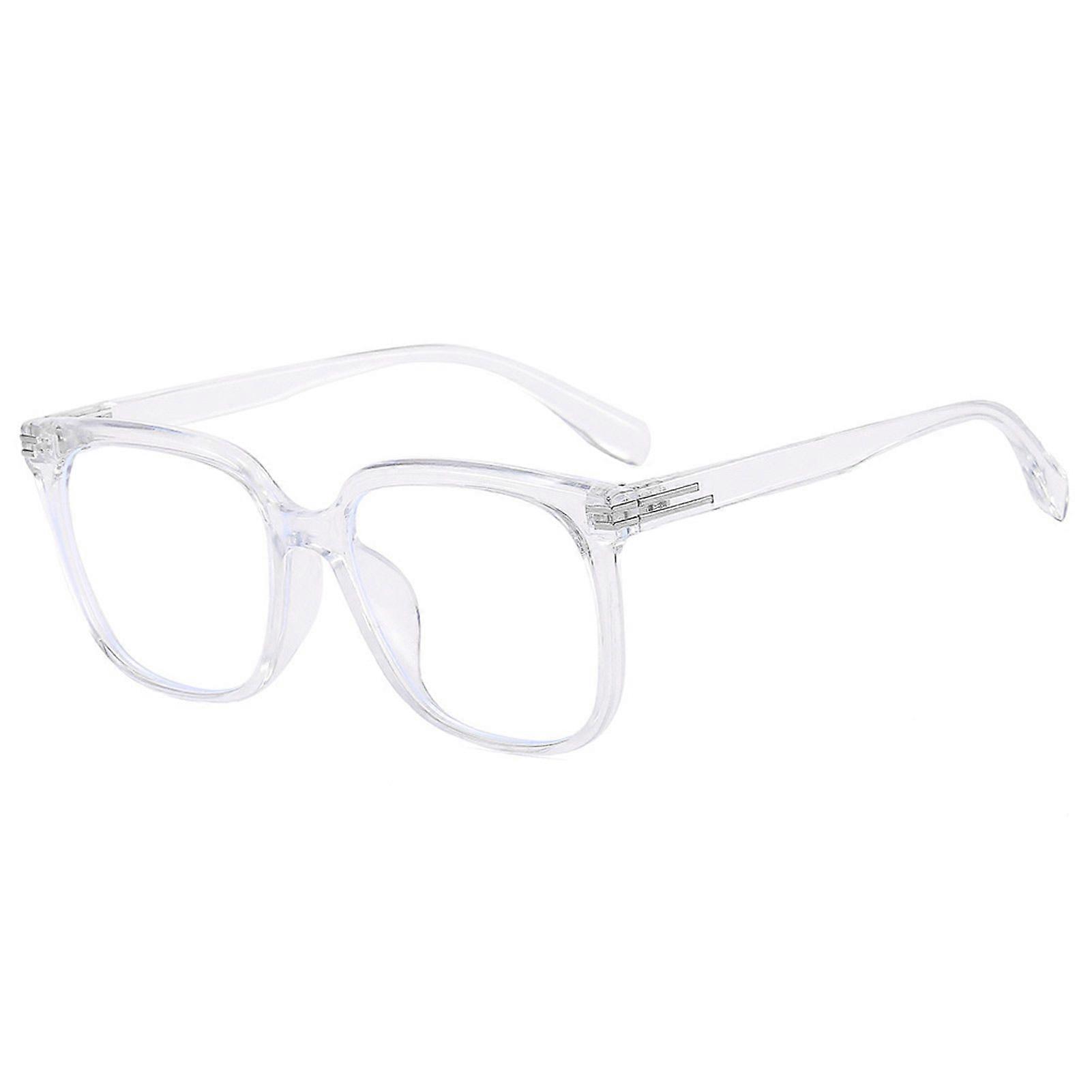 Square Shape Computer Glasses Anti Reflective Transparent Lens Eyewear for Working Dating Shopping