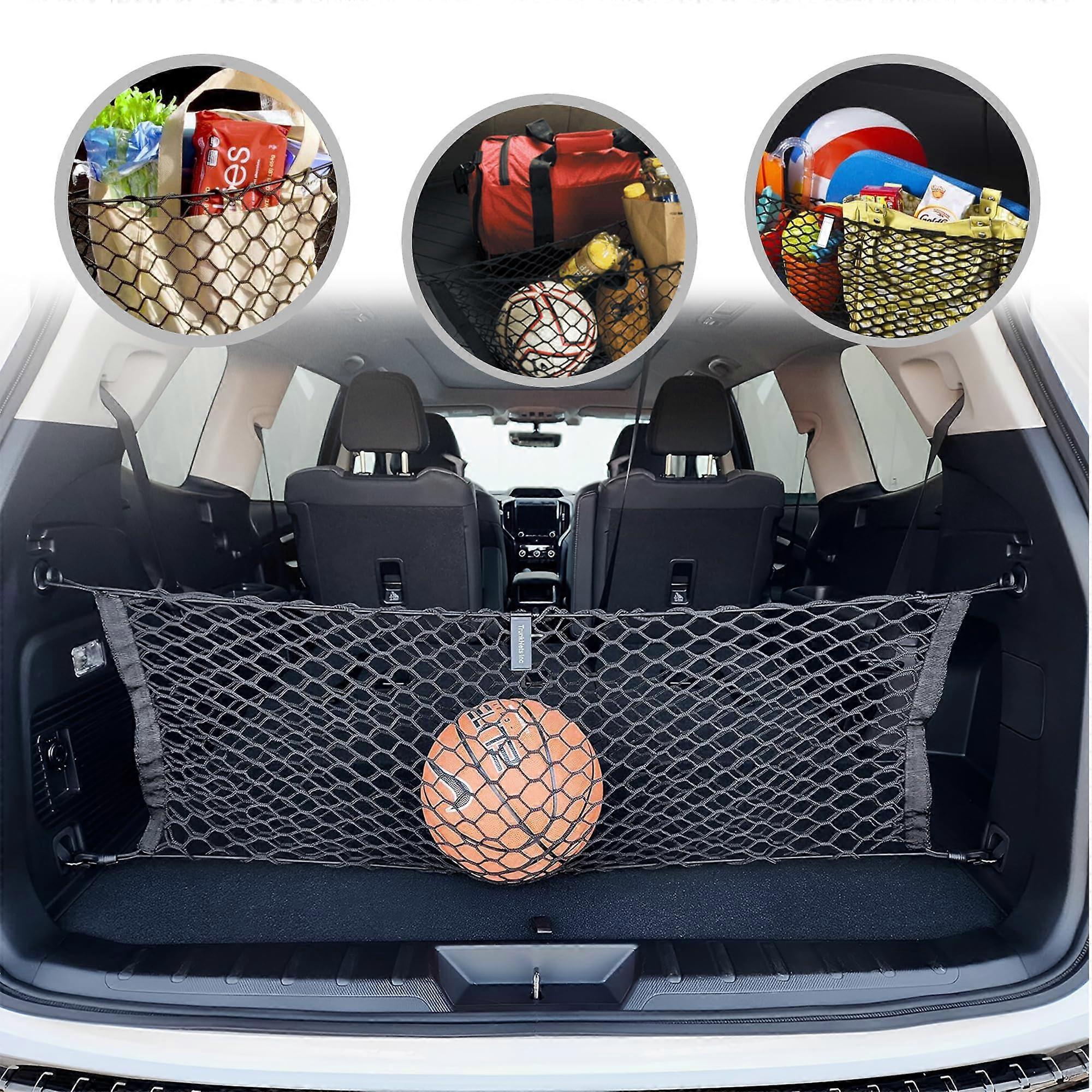 Envelope Style Automotive Elastic Trunk Mesh Cargo Net for Subaru Ascent 2019-2025 - Premium SUV Luggage Organizer and Storage Solution