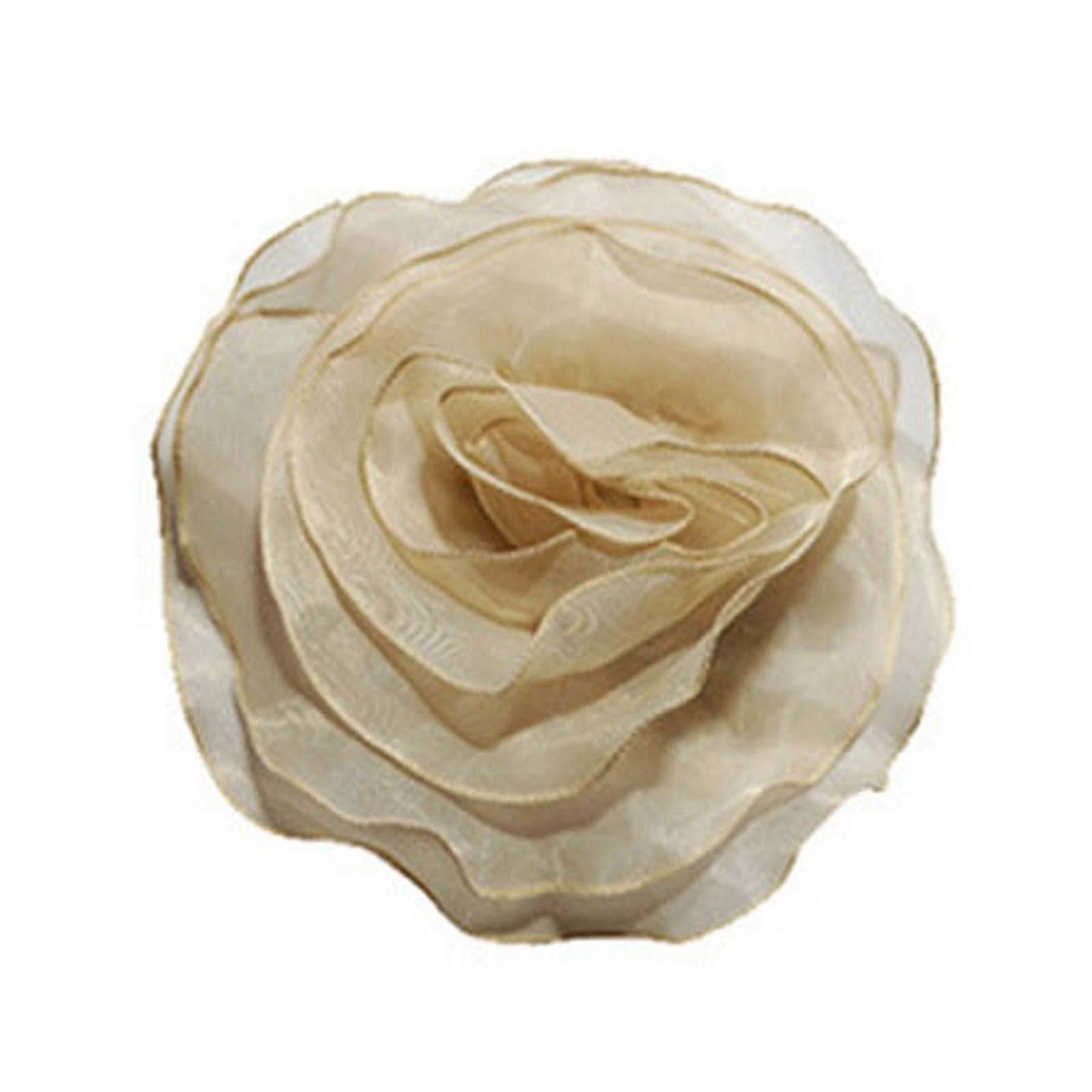 Elegant Blomma Corsage Pin Prydnad Iögonfallande Stor Blomma Kavajnål Delikat Tyg Blomma Brosch Pin Accessoy PO