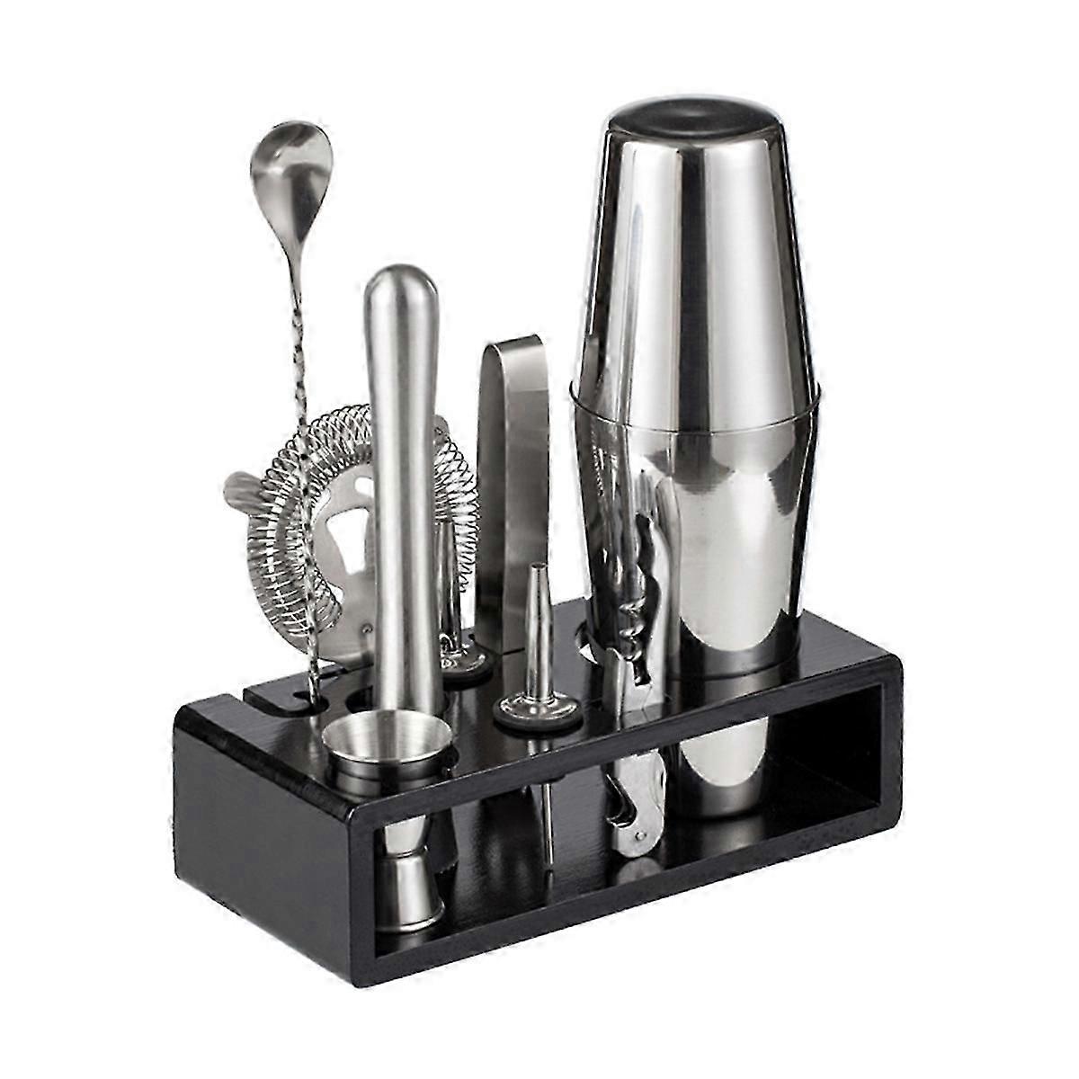 Professional Cocktail Shaker Set with Stand - Bartender Tools compatible with Mixology