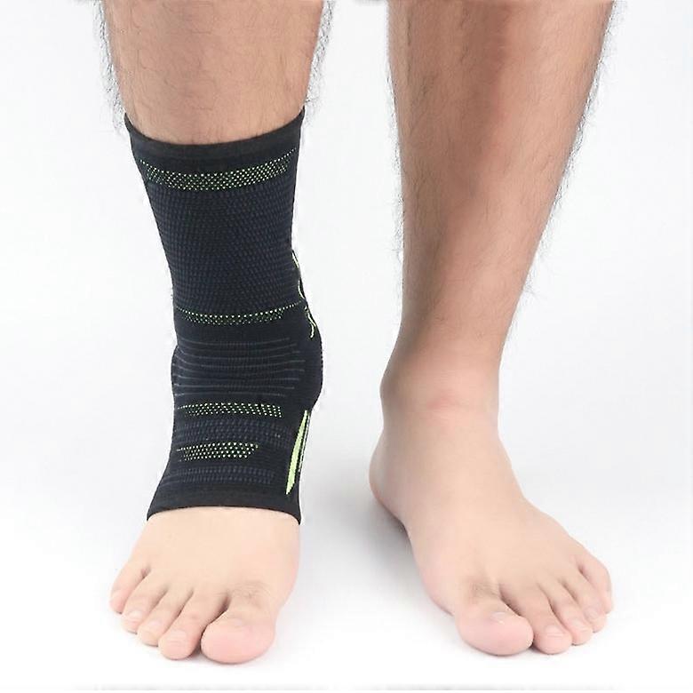 Silicone Ankle Support L (Black Green) L (Black Green)