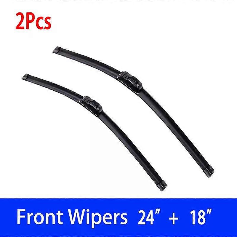 For Citroen C2  2003-2009 Car Windshield Wiper U-type Soft Rubber Frameless Bracketless Car Wipers 24"+18"