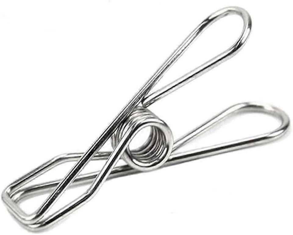 10-pack Stainless steel wire clips for clotheslines