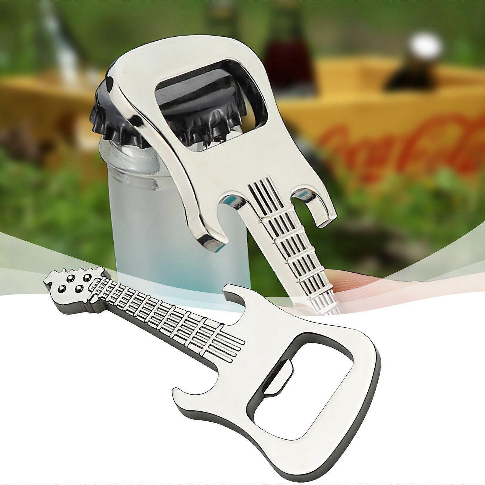 Retro Guitar Opener Metal Key Chain Creative Music Bar Store Practical Complimentary Wine Opener Automatic Wine from Another