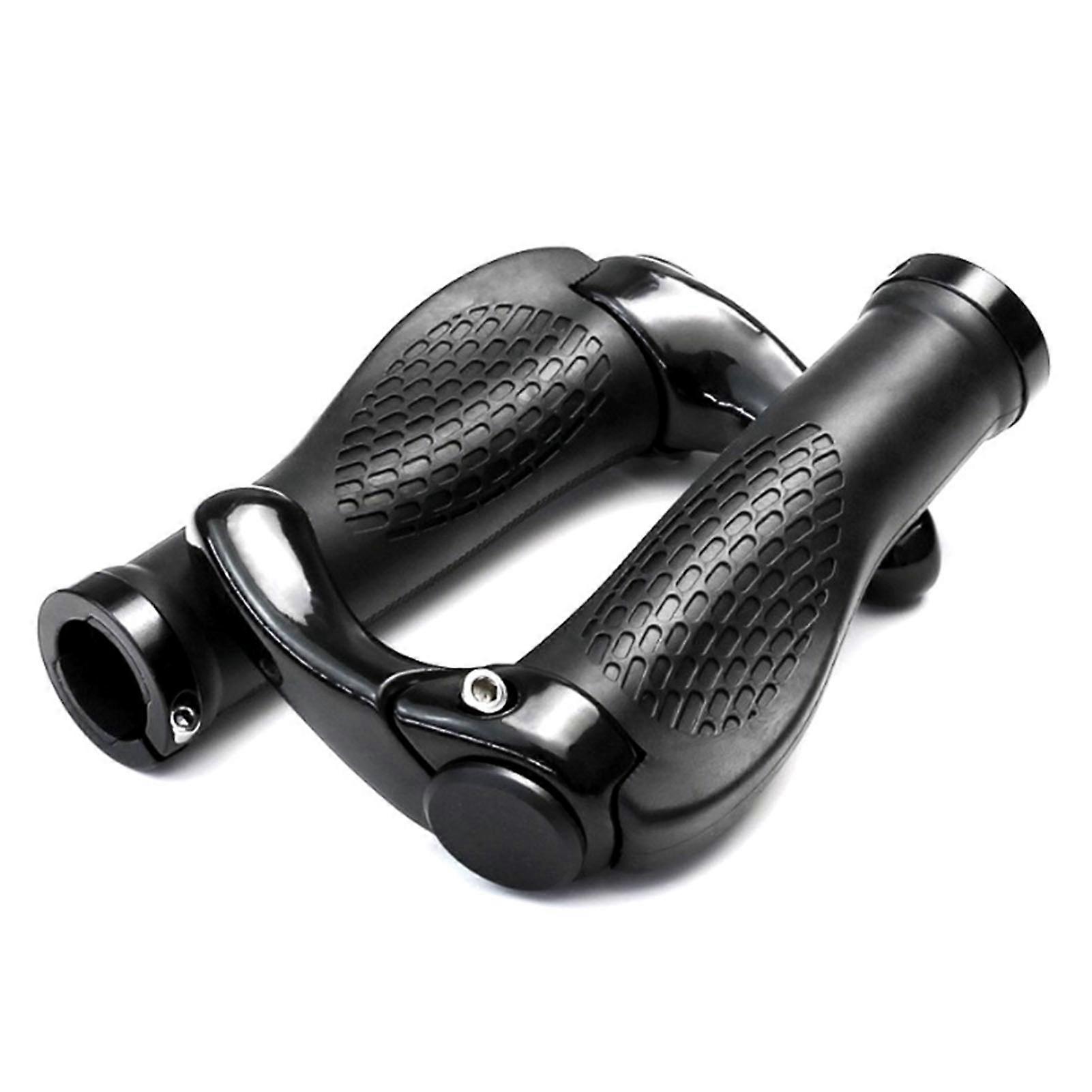 Bicycle Handlebar Grips Aluminum Alloy Rubber Locking Clamps