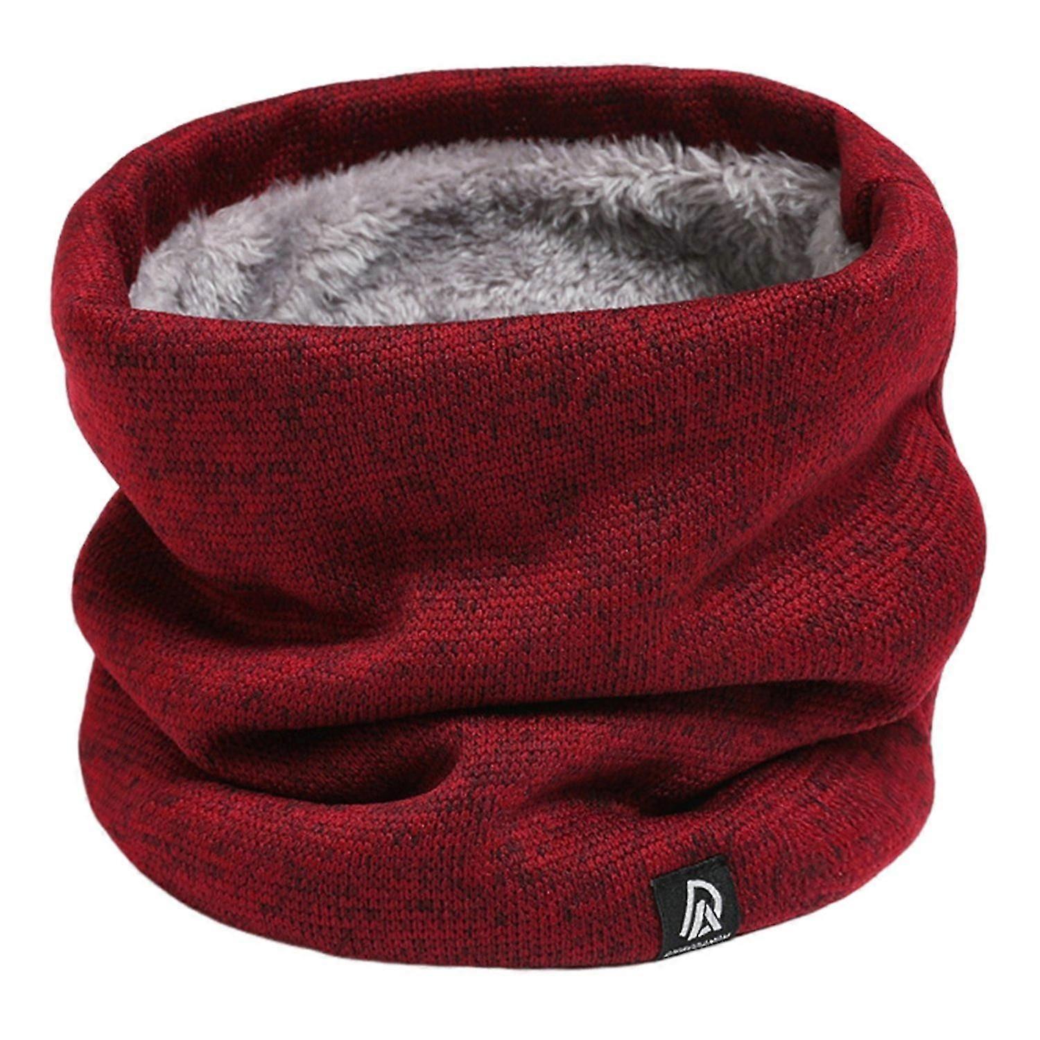 Men Scarf Winter Plush Lining Solid Color Scarf Solid Color Letter Logo Thickened Velvet Warm