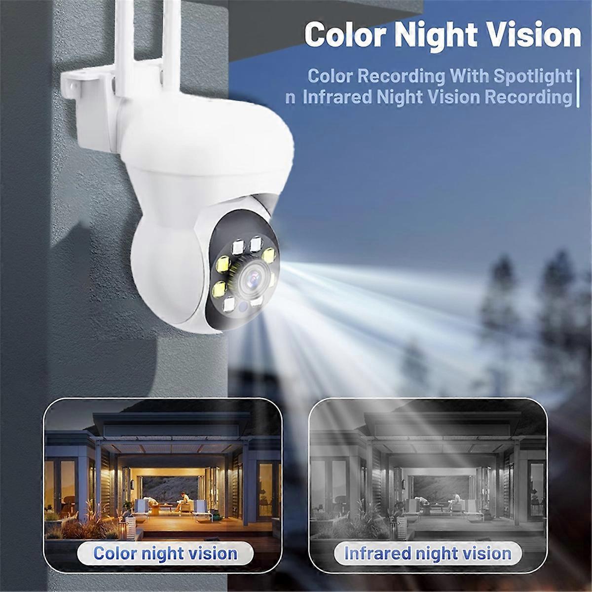 2MP Wireless PTZ IP Camera Full Color AI Humanoid Detection Auto Tracking Baby Monitor Home Securit