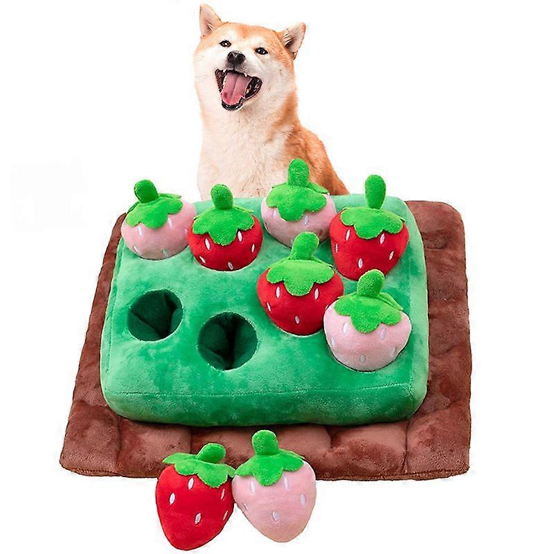 Dog Plush Toy Harvest Carrots with Squeaky Rabbit Nose Training Hide Chew Puzzle Interactive Toys for Small Medium Dogs