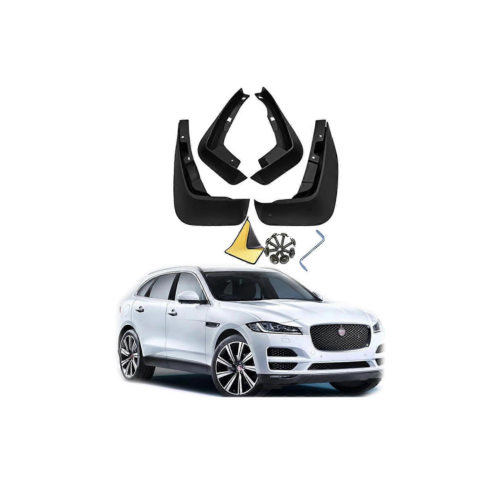 Car Mud Flaps Set Molded Front Rear Splash Guards Fender Flares with Wash Towel for Jaguar F-PACE 2016-2024