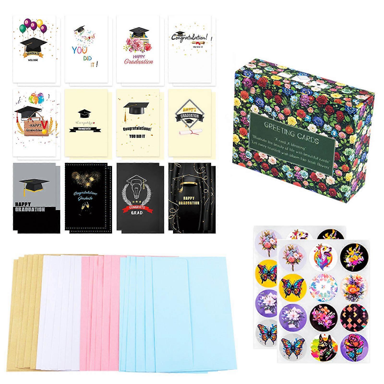 Unique Folding Graduation Card Fashion Greeting Card with Envelope and Box Suitable for University or College Use