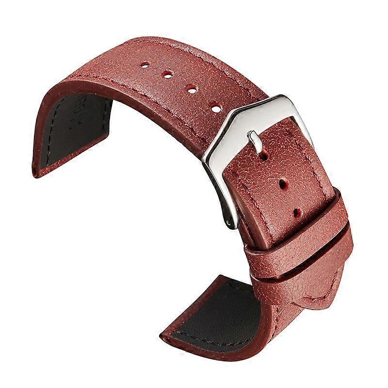 20mm Small Broken Texture Cowhide Strap Suitable For Huawei Watch(Red )