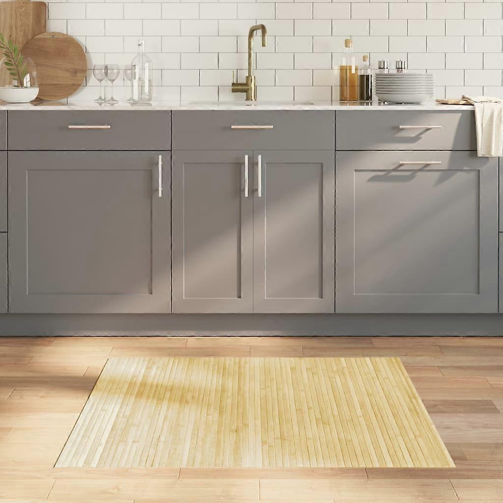 Rug Rectangular Light Natural 80x100 cm Bamboo