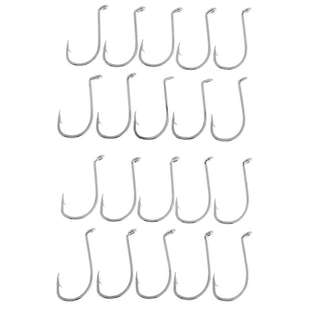 20pcs/pack Bait Hook Circle Fishing Hooks Sturdy Saltwater Fishing Hooks