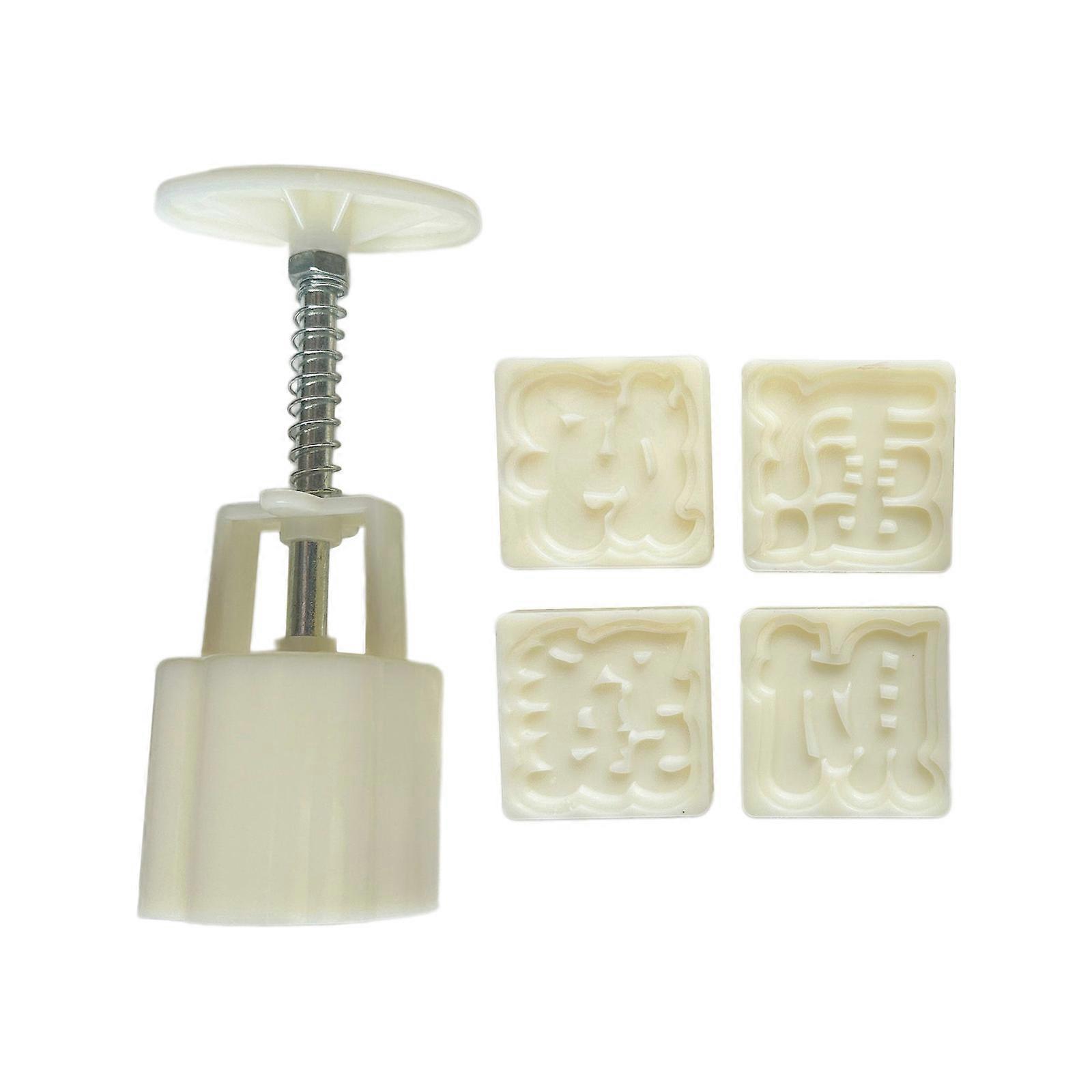 Quality Molds for Making Fortune Pastries Convenient Blessing Pattern Mooncakes Embosser Practical Dessert Treat Stamp