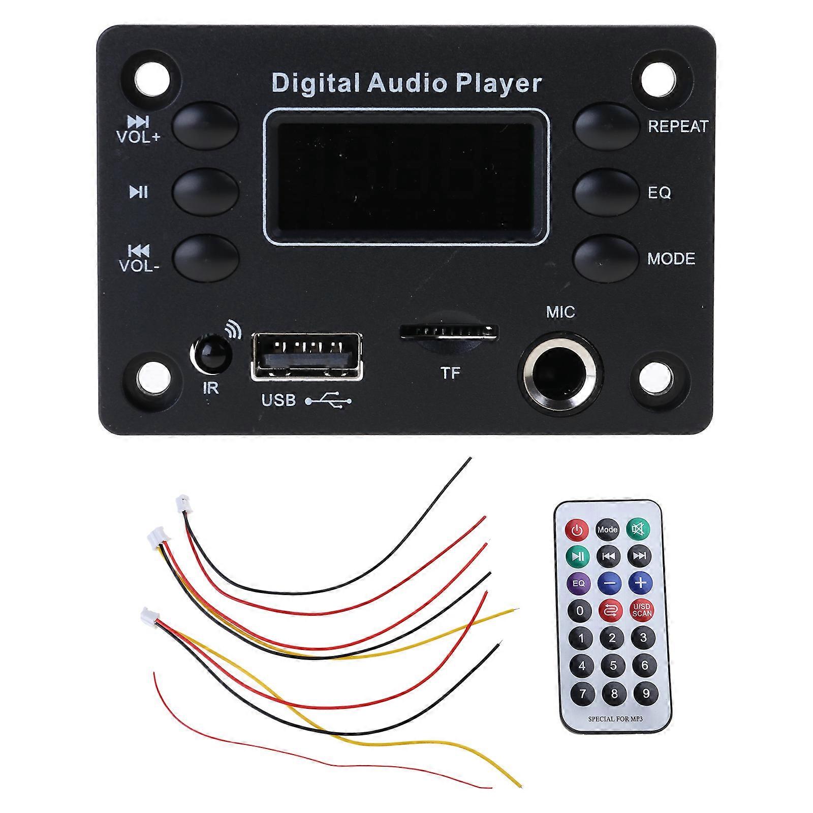 Multi Voltages Bluetooth-compatible 5.0 Sound Module Decoding with Build in FM Radio and MP3 Functionality for Home Use