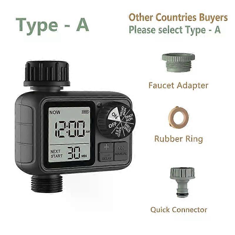 Eshico New Smart Dial & Button Water Timer M02 Automatic Timed Irrigation System Outdoor Home Garden Lawn Greenhouse Supplies