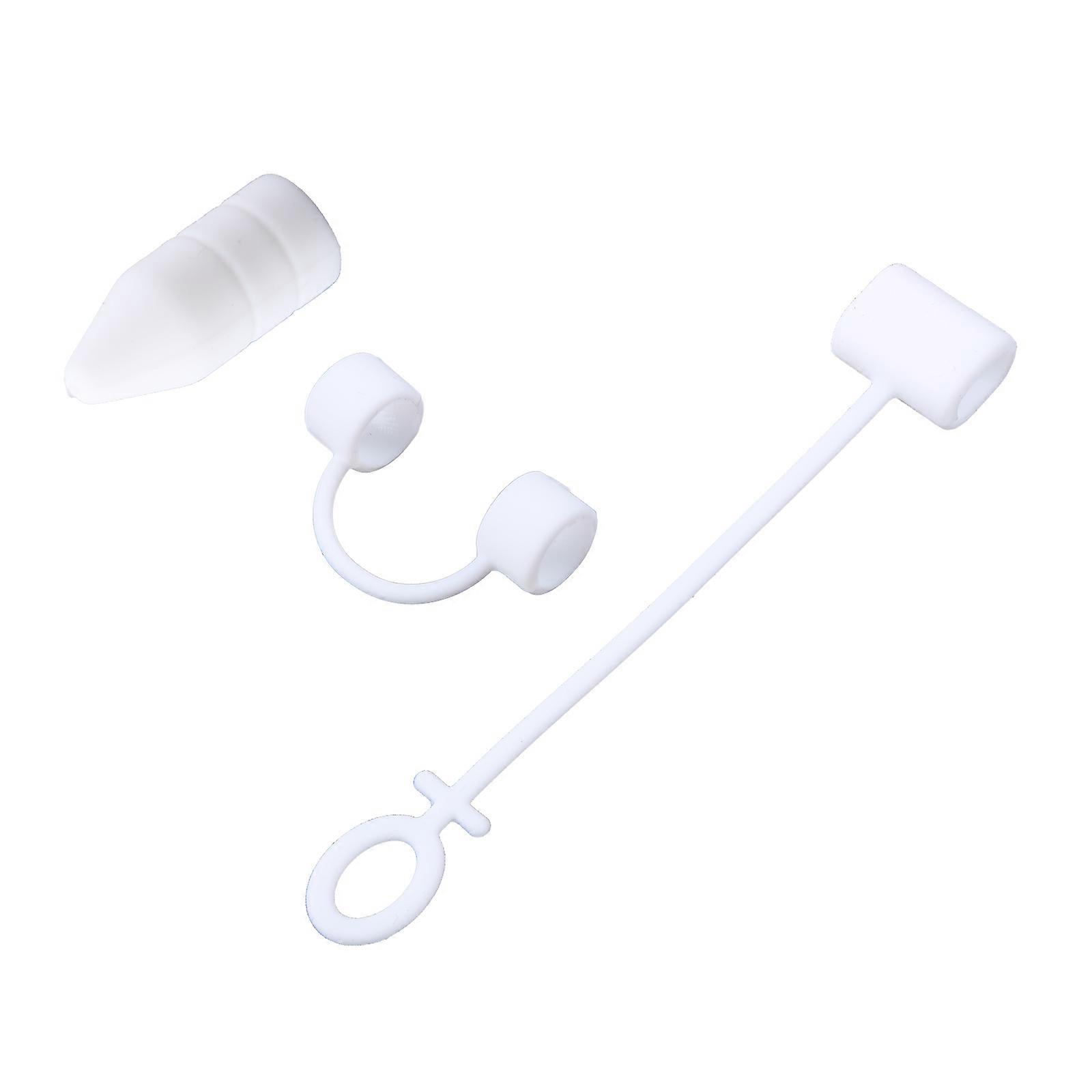 para Apple Pencil Acessórios Cap Holder Capa Protetora & Tether Previne Danos, Funciona com Pro Pencil Branco