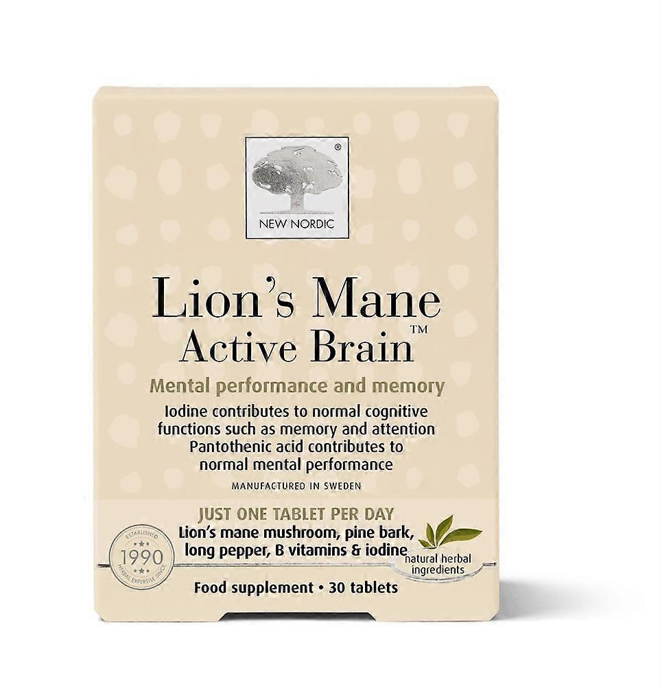 New Nordic Lions Mane Active Brain 30 Tablets