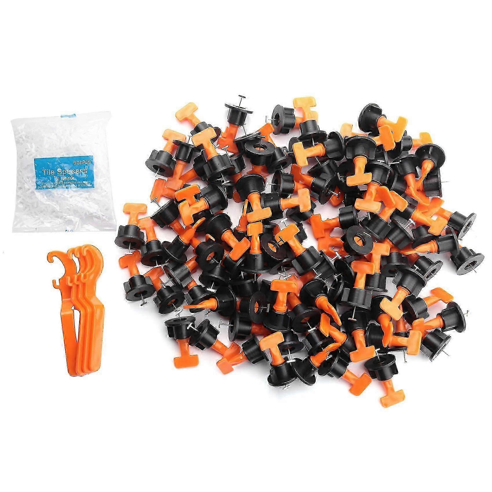 500pcstile Leveling Clips Tile Leveling System Kit ,100pcs Tile Leveler Spacers, Wrenches ,tile Ins