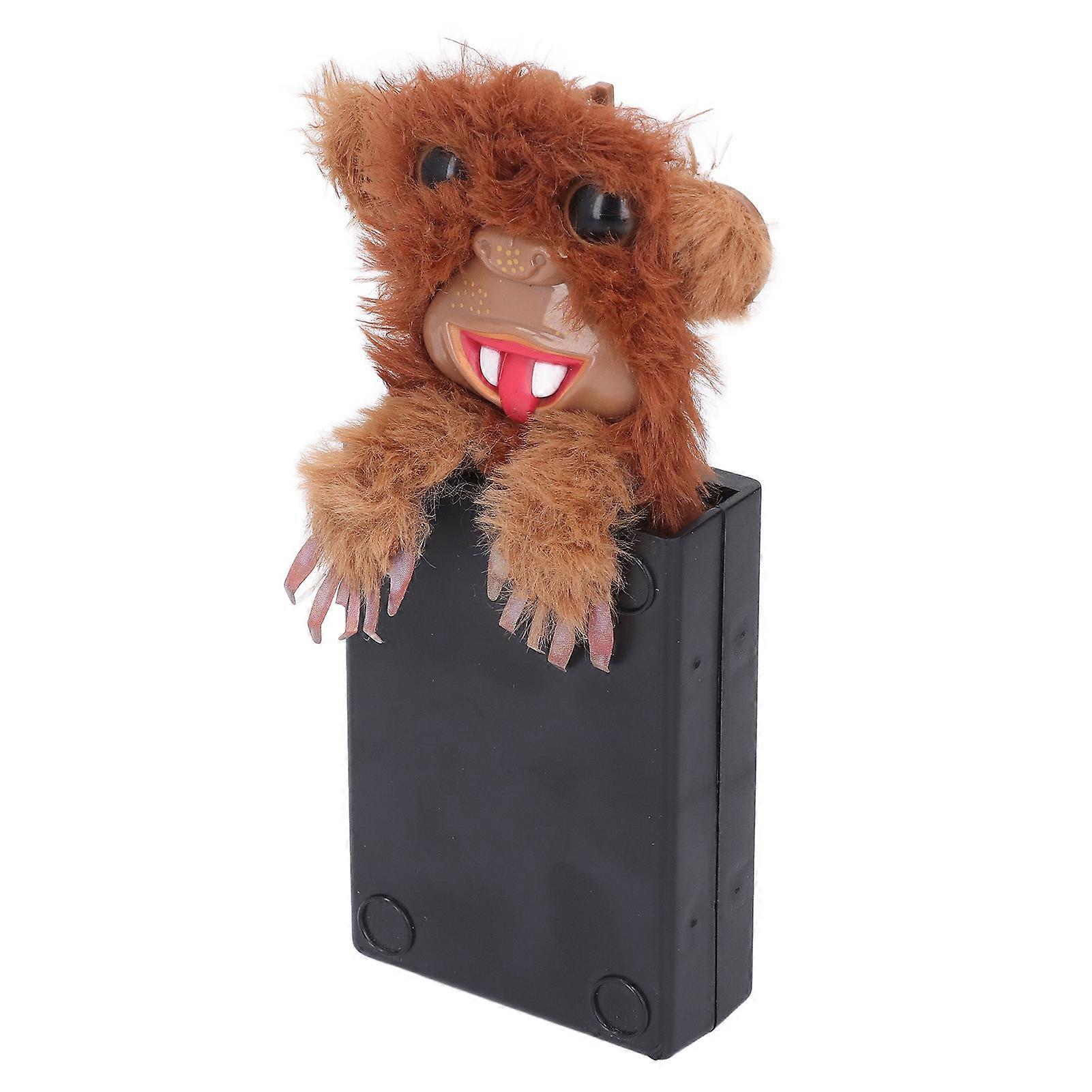 Surprise Prank Monkey Toy Realistic Funny Strengthen Relationships Pop Up Prankster Monkey Plush Doll Toy Type 1